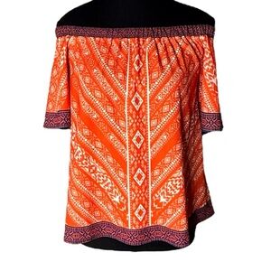 JEALOUS TOMATO Off Shoulder Top Peasant Blouse Flowy Oversized Boho Size Medium